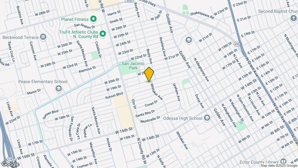 1101 W 19th St Map and Location Details