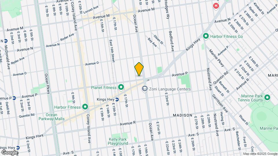 1901 Avenue P Mapa y Detalles de la Ubicación