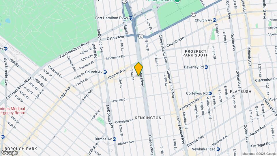 260 Ocean Pkwy, Unit 1j Map and Location Details