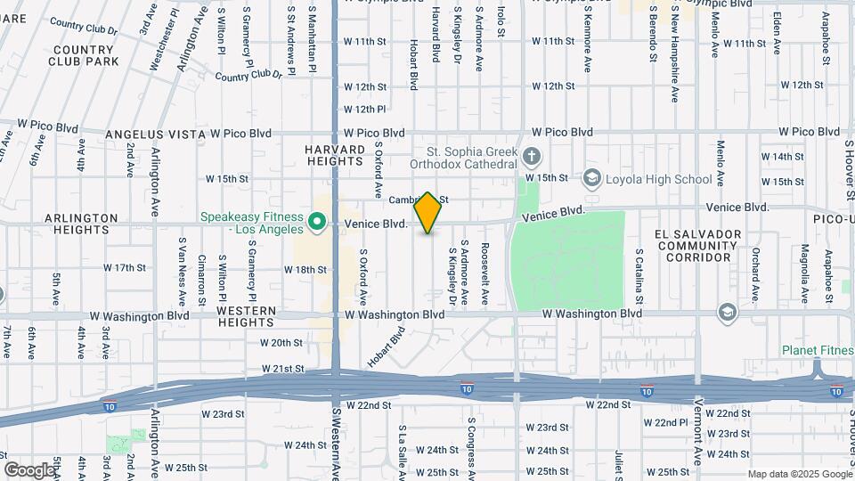 1677 S Harvard Blvd Map and Location Details