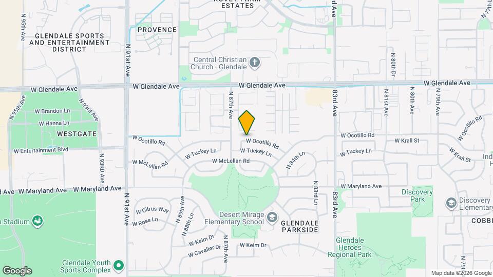 8564 W Ocotillo Rd Map and Location Details