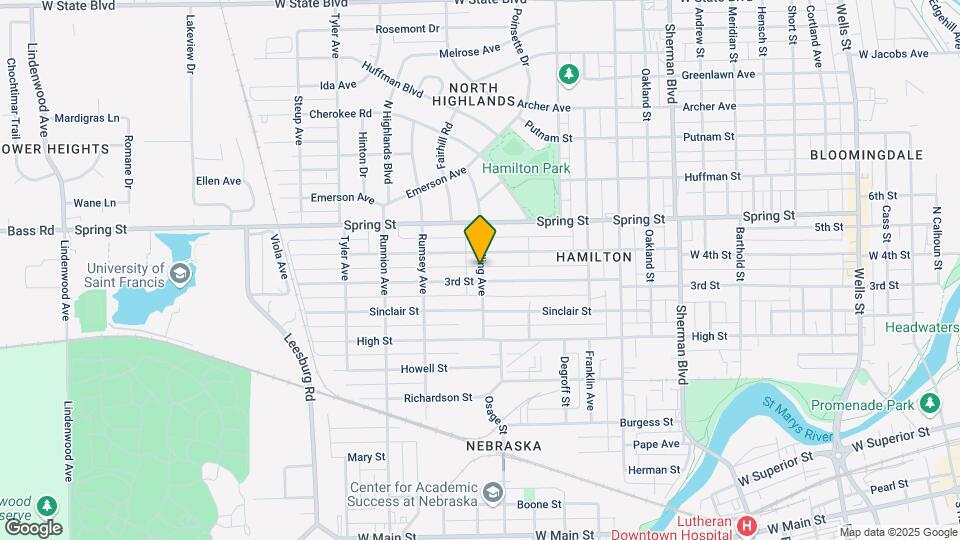 1415 Schilling Ave Mapa y Detalles de la Ubicación
