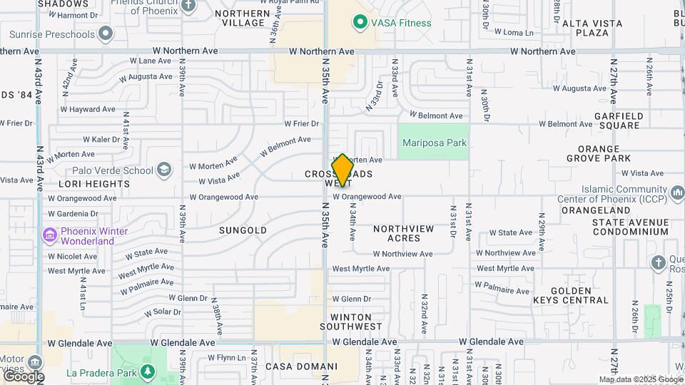 3412 W Orangewood Ave Map and Location Details