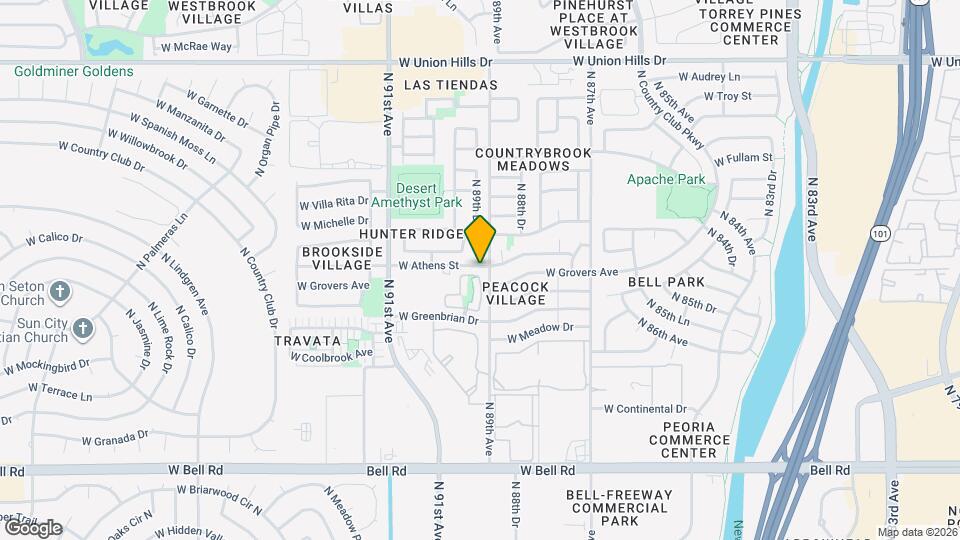 8938 W Grovers Ave Map and Location Details