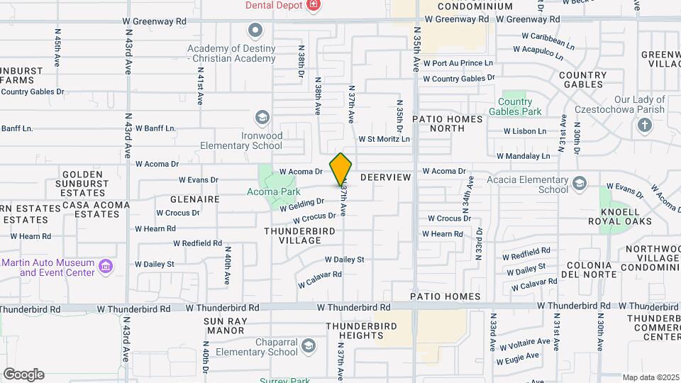 3701 W Evans Dr Map and Location Details