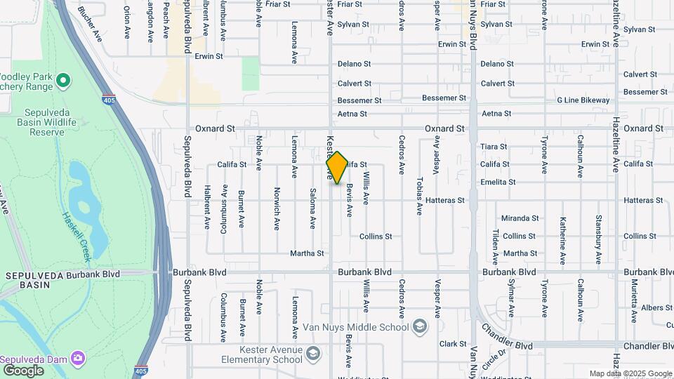 5816 Kester Ave Map and Location Details