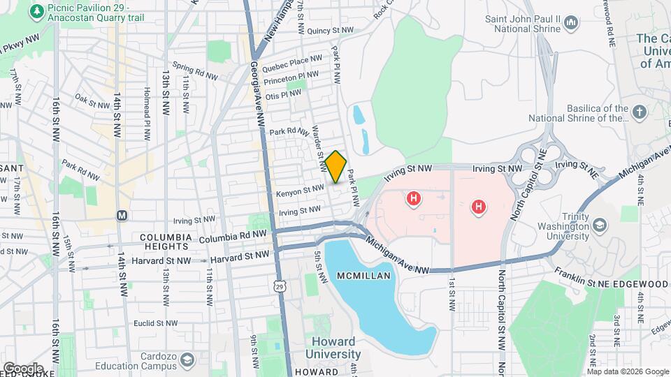 444 Kenyon St NW Map and Location Details