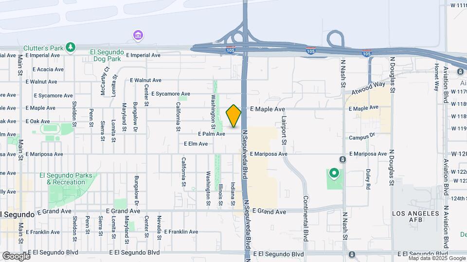 1635 E Palm Ave Map and Location Details