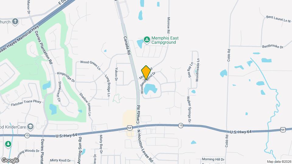 9901 Woodland Bend Dr Map and Location Details