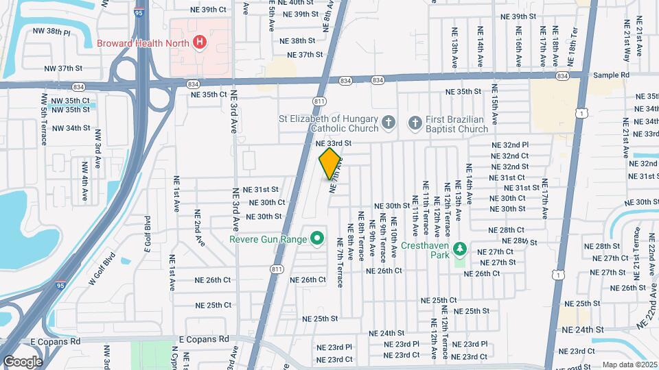 3041 NE 7th Ave Map and Location Details