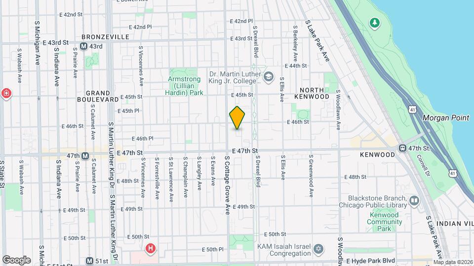 823 E 46th St Map and Location Details