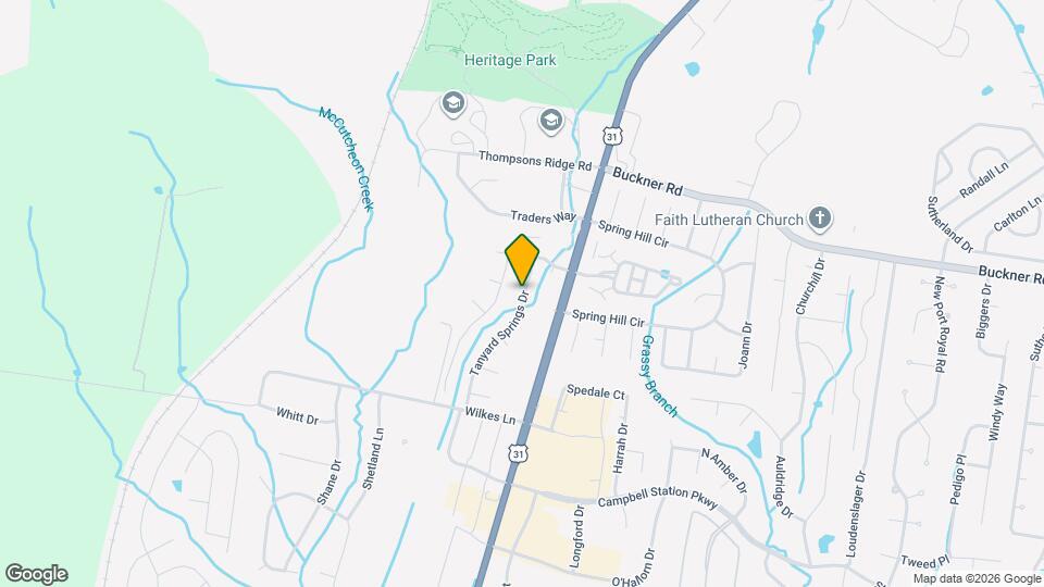 1010 Tanyard Springs Dr Mapa y Detalles de la Ubicación