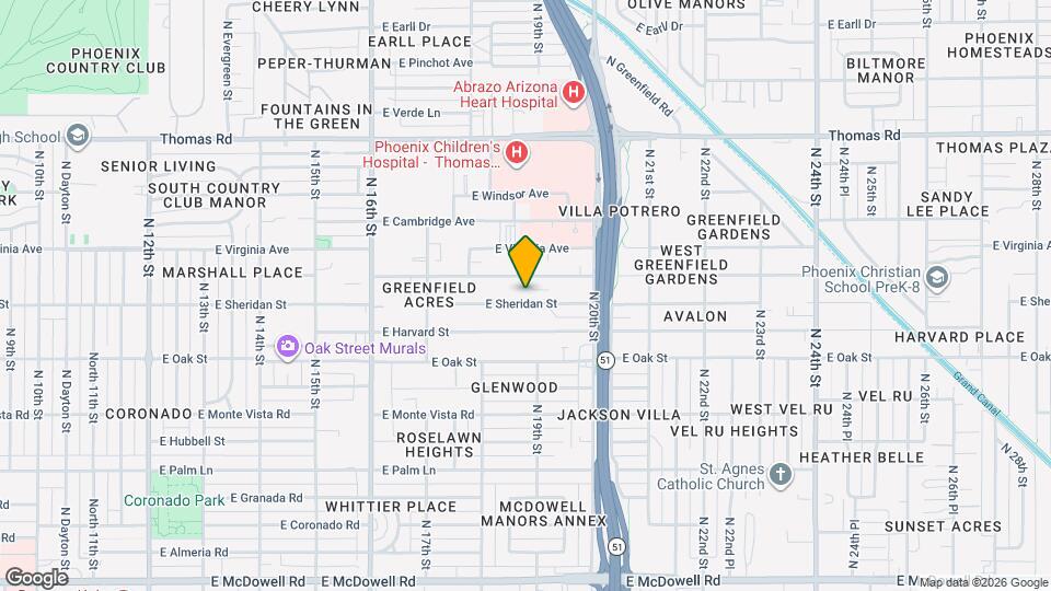 1844 E Sheridan St Map and Location Details