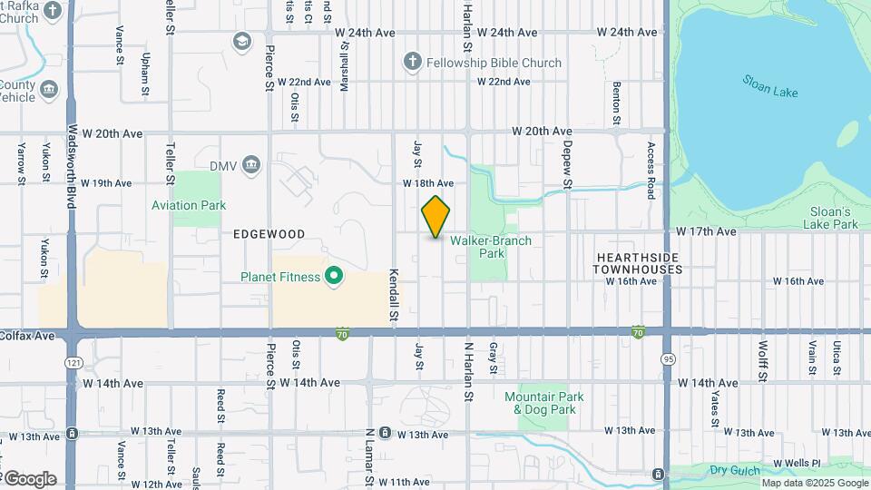 1641 Ingalls St Map and Location Details
