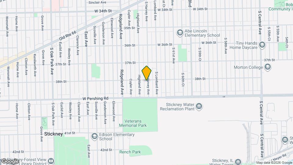 3804 S Harvey Ave Map and Location Details