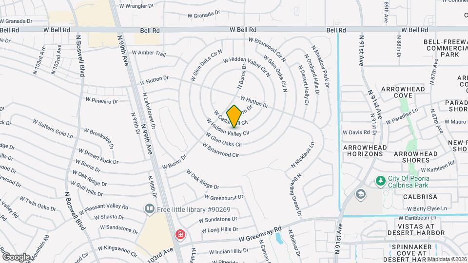 9504 W Hidden Valley Cir Map and Location Details