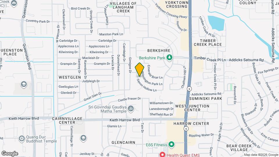 16126 Saxon Hollow Ln Map and Location Details