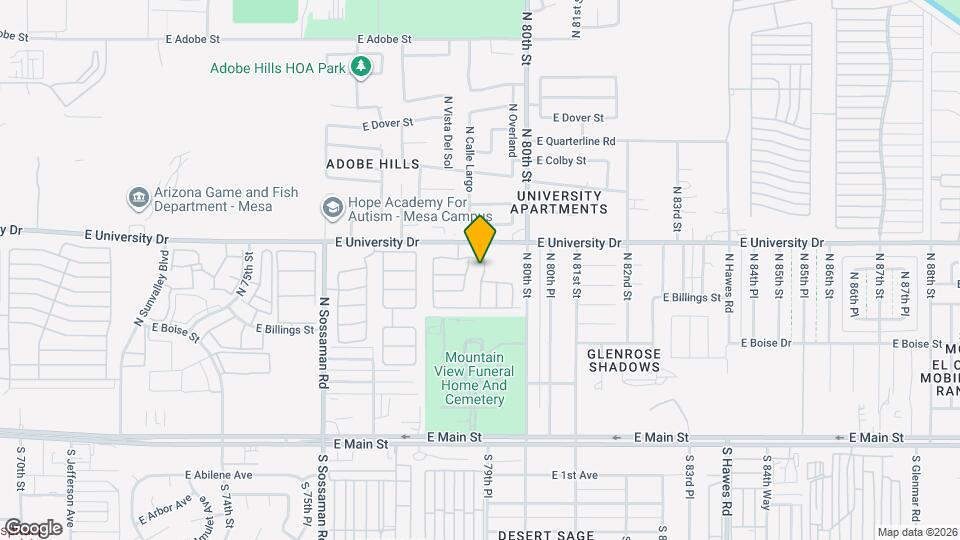 334 N 79th Pl Map and Location Details