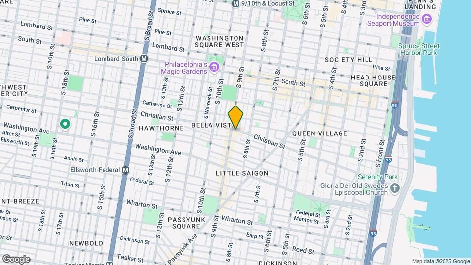 834 Christian St, Unit 3rd FL Map and Location Details