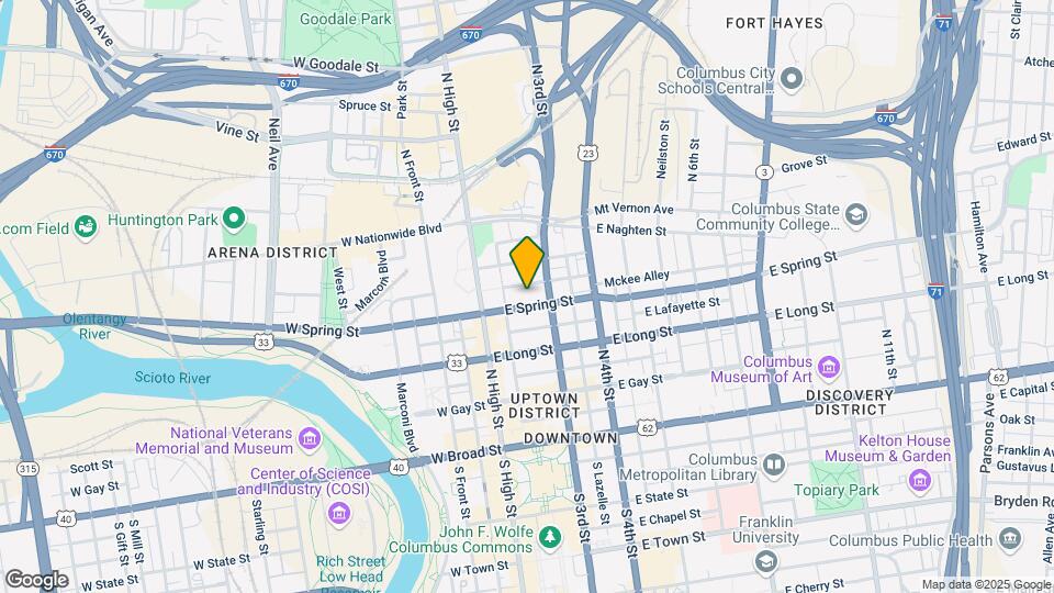 60 E Spring St Map and Location Details