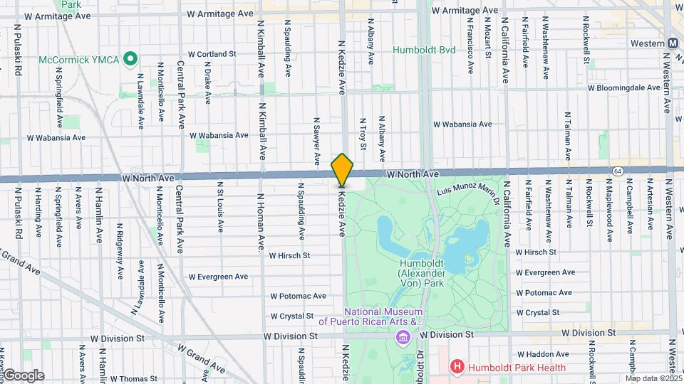 1550 N Kedzie Ave Map and Location Details