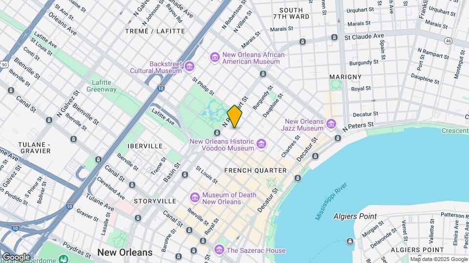 837 Burgundy St Mapa y Detalles de la Ubicación