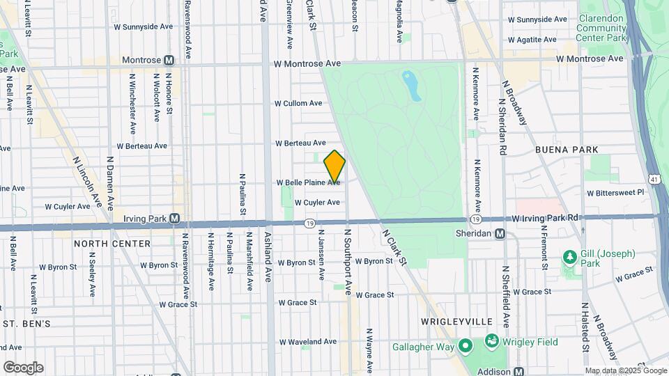 1417 W. Belle Plaine Mapa y Detalles de la Ubicación