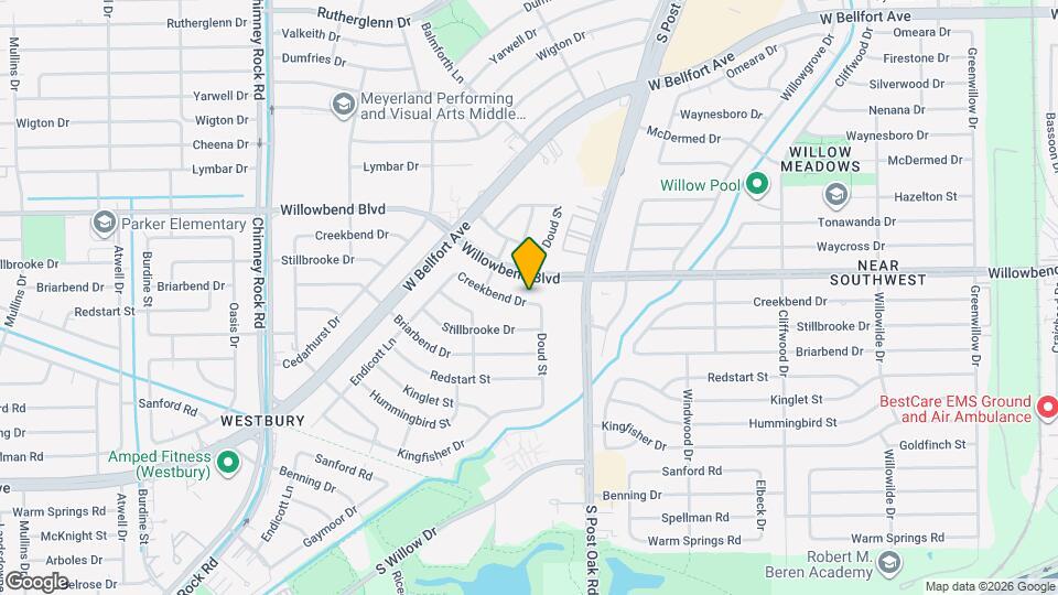5010 Creekbend Dr Map and Location Details