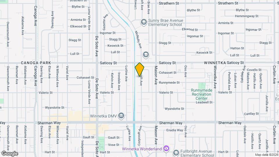 7457 Cozycroft Ave Map and Location Details