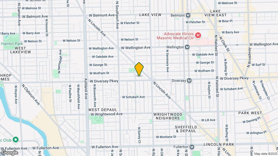 1246 W Diversey Pkwy Map and Location Details