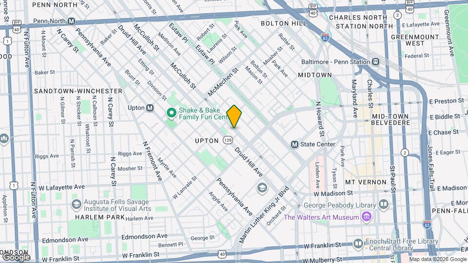 1306-1 McCulloh St Map and Location Details