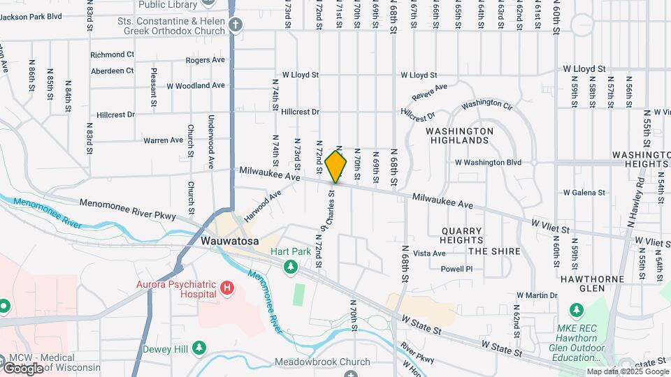 7045 Milwaukee Ave Map and Location Details