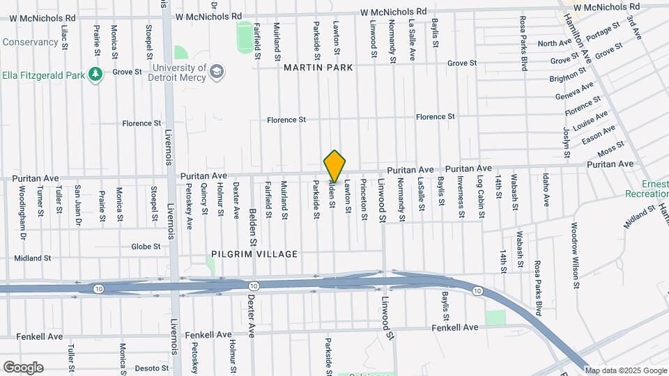 15906 Alden St Map and Location Details