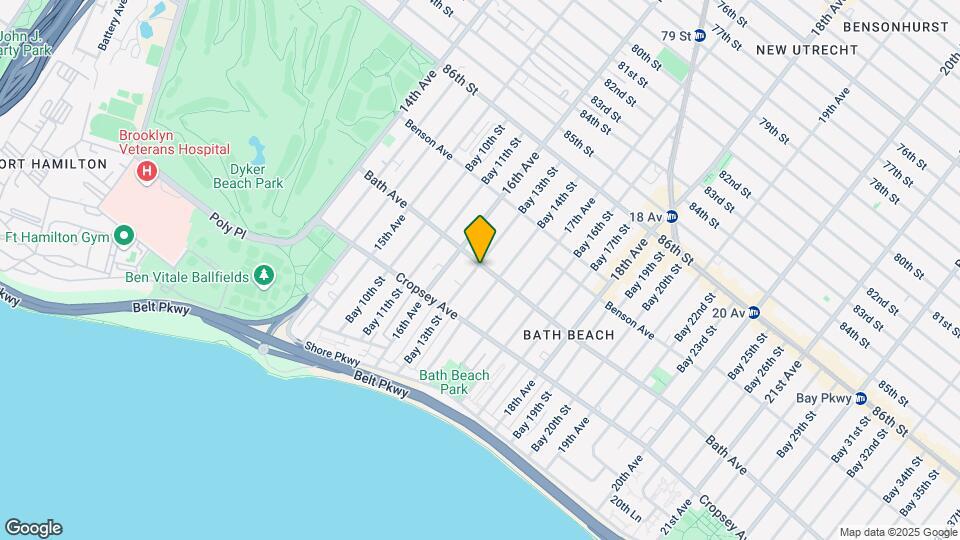 1628 Bath Ave Mapa y Detalles de la Ubicación