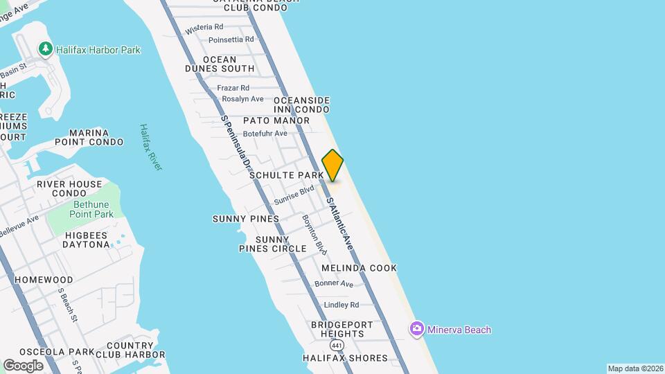 2043 S Atlantic Ave, Unit 4th Floor Map and Location Details