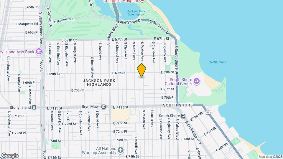 6917 S Paxton Ave Map and Location Details