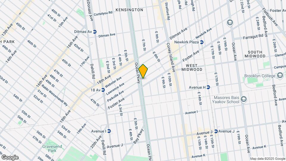 725 Ocean Pkwy Map and Location Details