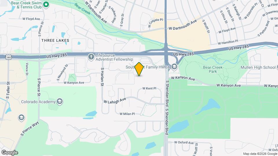 3558 S Depew St Map and Location Details