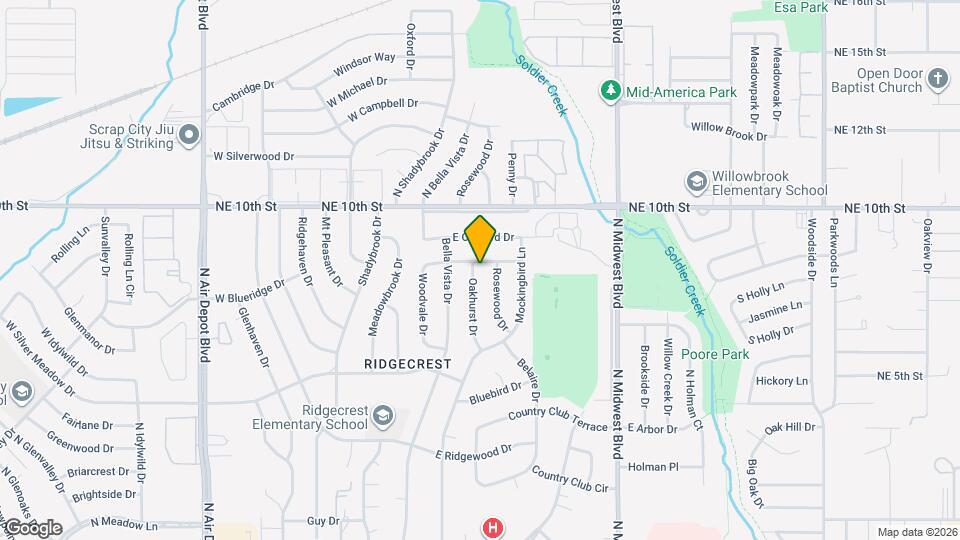 3606 Oakhurst Dr Map and Location Details