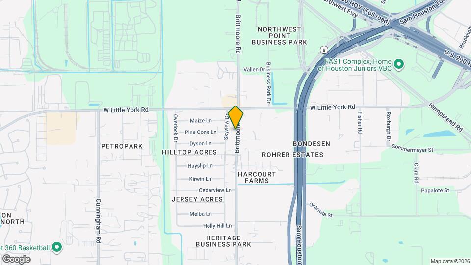 6545 Brittmoore Rd Map and Location Details