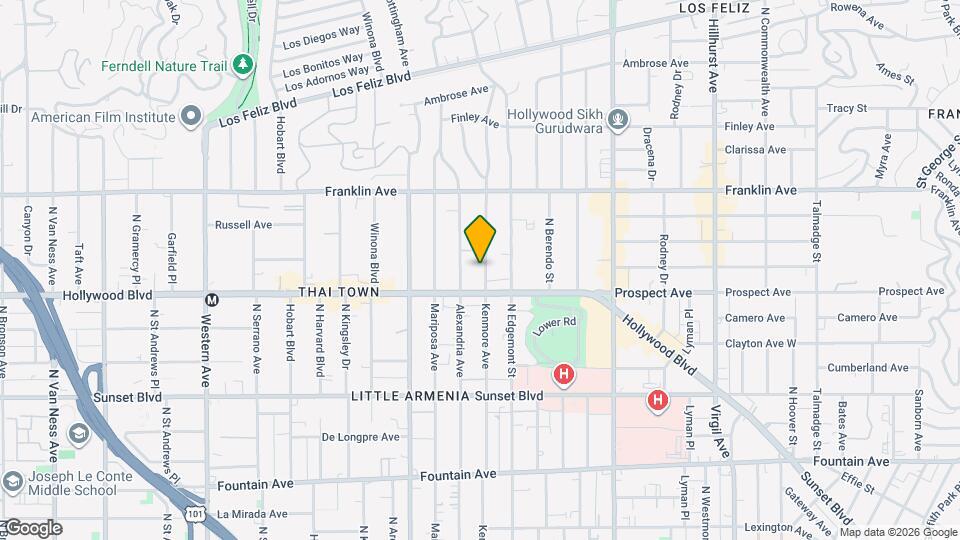 1727 N Kenmore Ave Map and Location Details