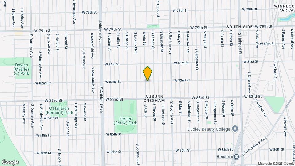 8201 S Ada St Mapa y Detalles de la Ubicación