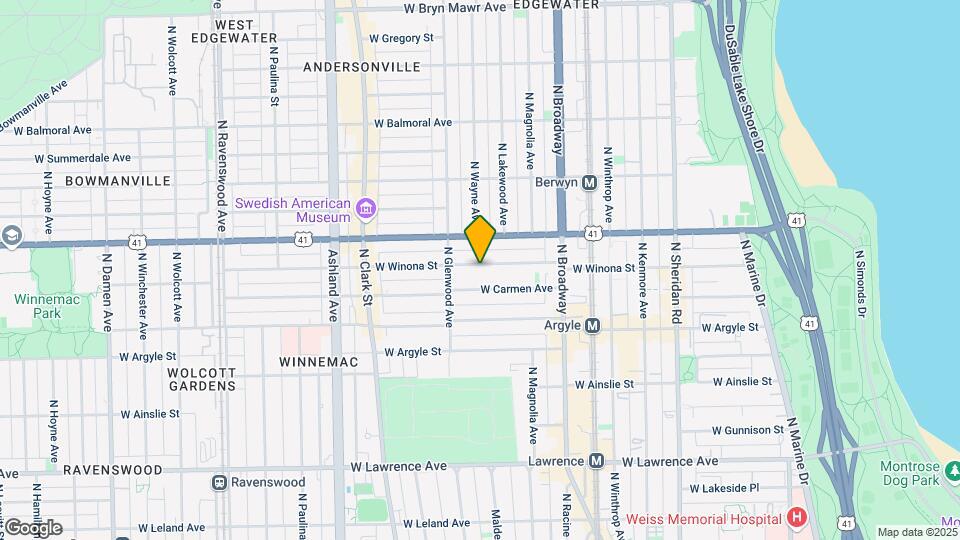 1355 W Winona St Map and Location Details
