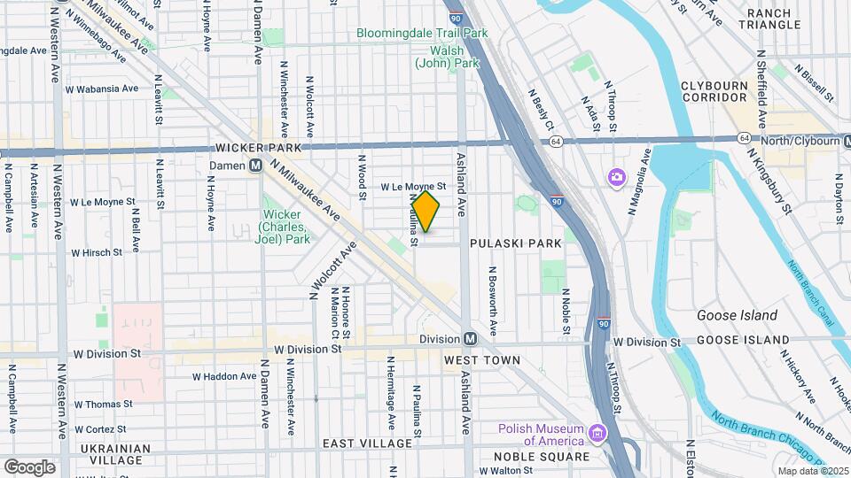1646 W Blackhawk St Map and Location Details