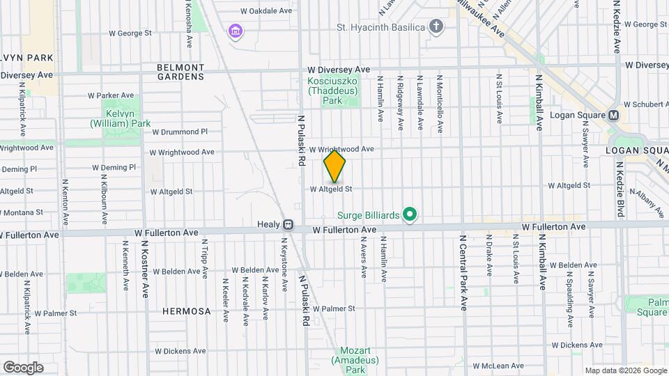 3916 W Altgeld St Map and Location Details