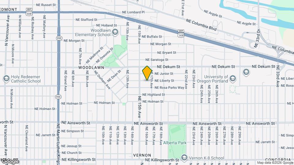 1612 NE Liberty St Mapa y Detalles de la Ubicación