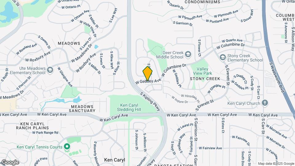 9793 W Hinsdale Ln Map and Location Details