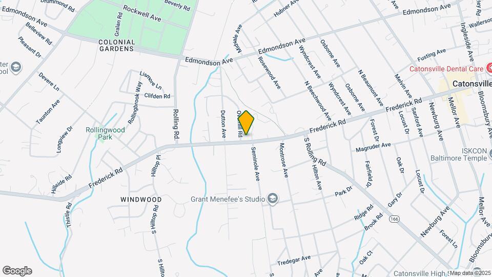 1702 Frederick Rd Map and Location Details