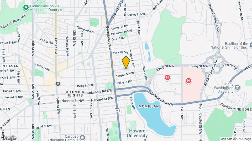 600 Keefer Pl NW Map and Location Details