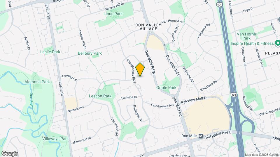 185 Shaughnessy Blvd Map and Location Details